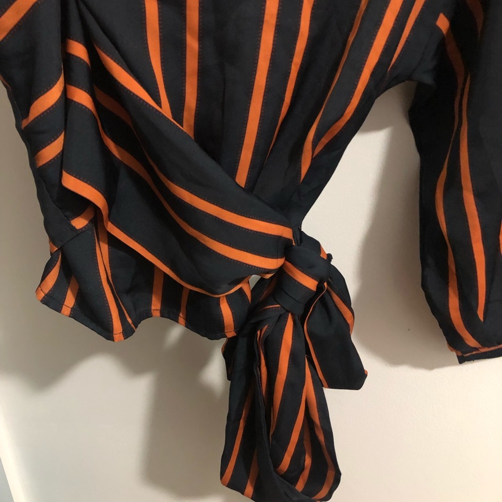 Wrap blouse from cotton on